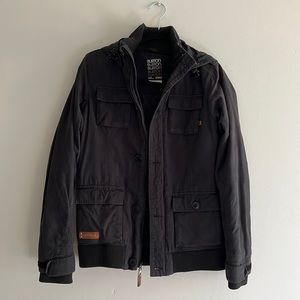 Burton women’s dry ride hooded jacket faded black size small